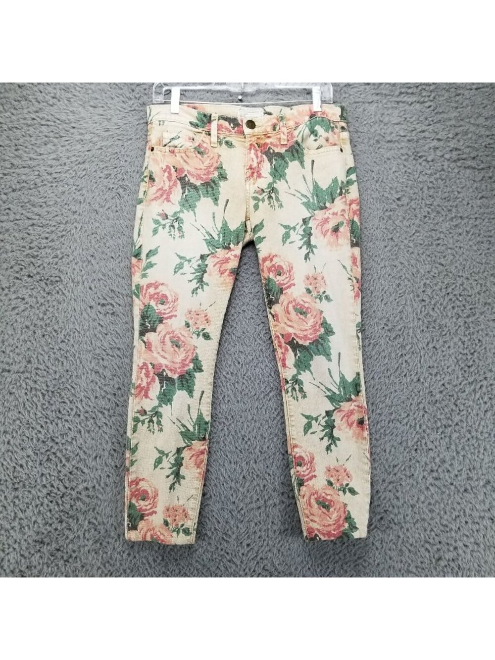 Current Elliott Jeans Womens 27 The Stiletto Haystack Floral Rose Print Stretch